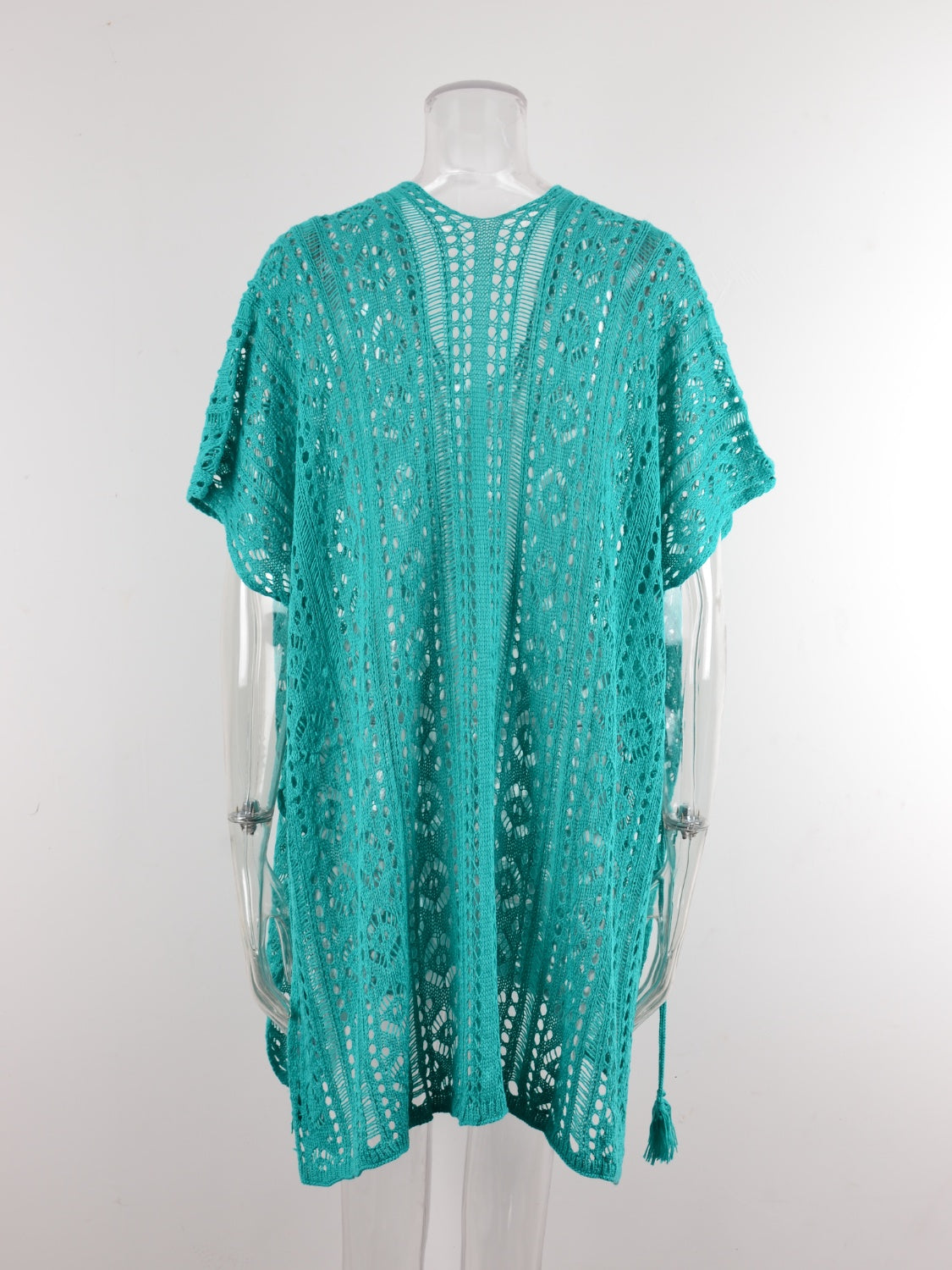 Angel Wings Cutout V-Neck Cover-Up with Tassel - Viarous