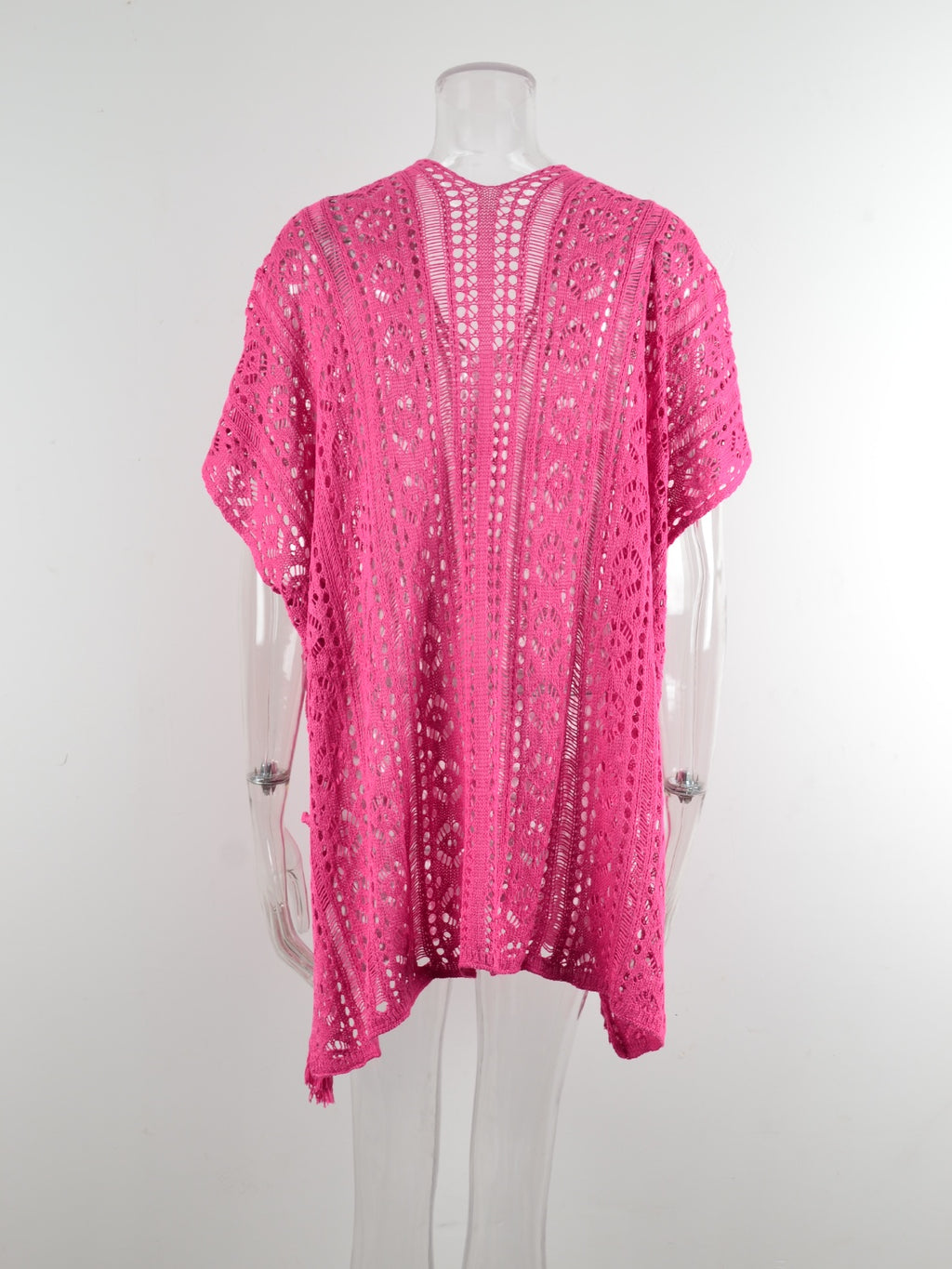 Angel Wings Cutout V-Neck Cover-Up with Tassel - Viarous