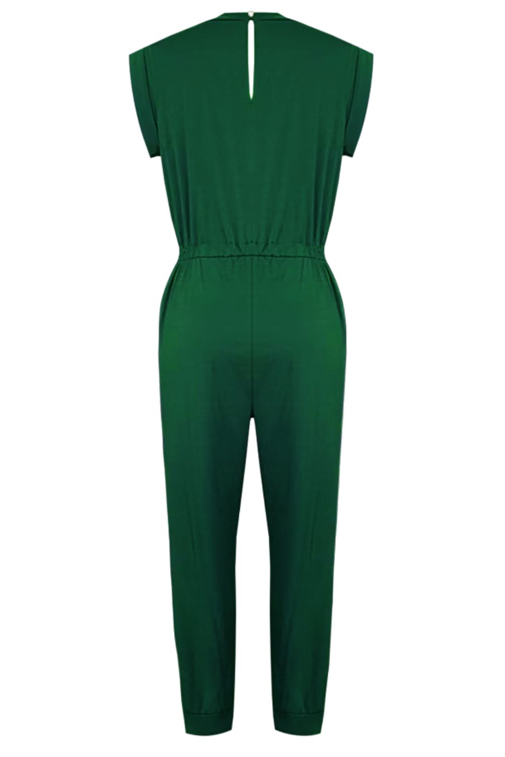 Drawstring Round Neck Sleeveless Jumpsuit - Viarous