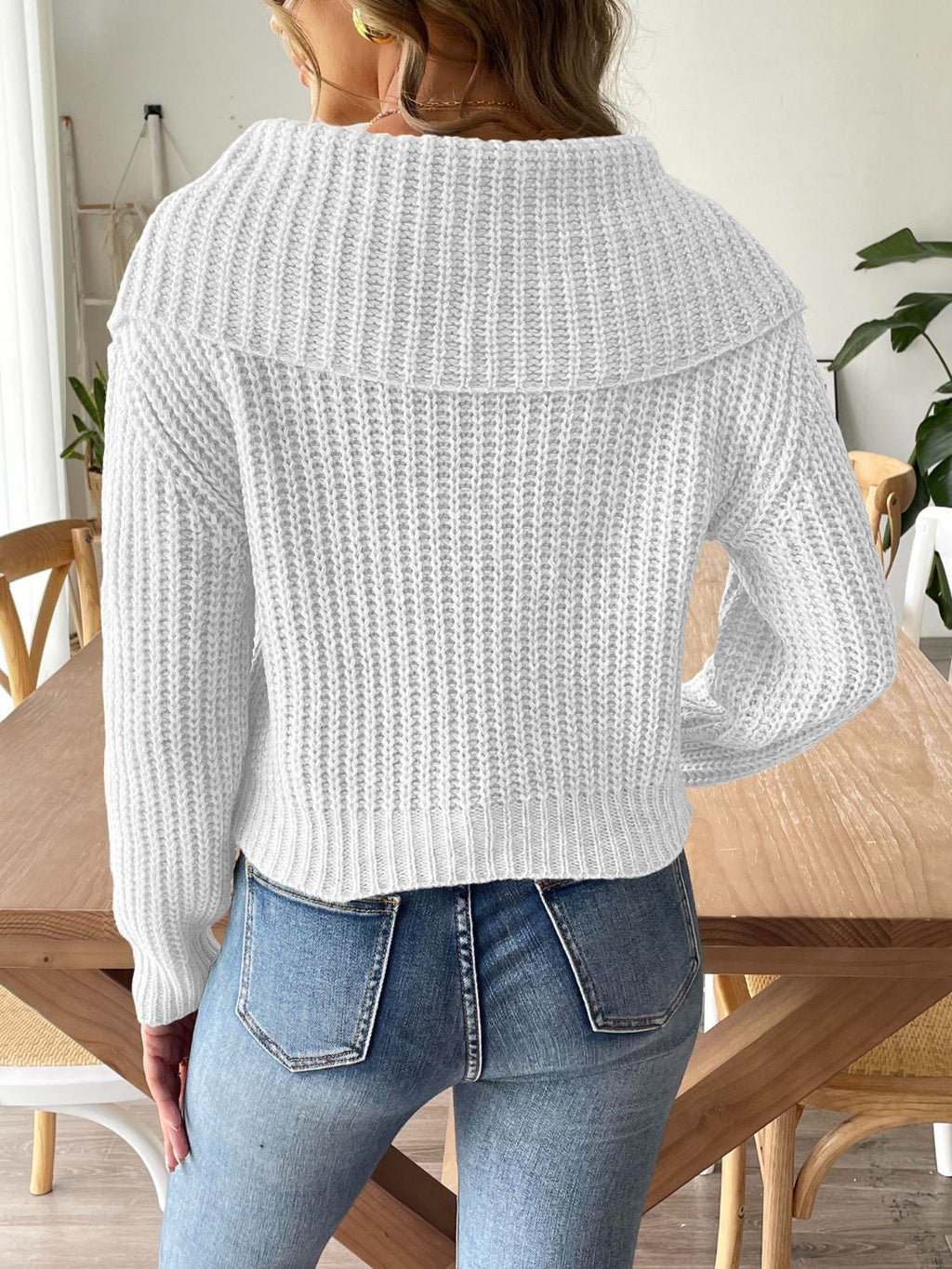 Cable - Knit Long Sleeve Sweater - ViarousViarousViarous