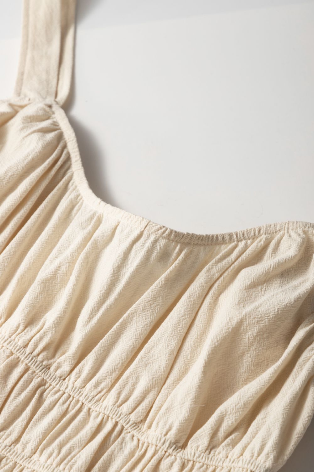 Ruched Sleeveless Wide Leg Jumpsuit - Viarous