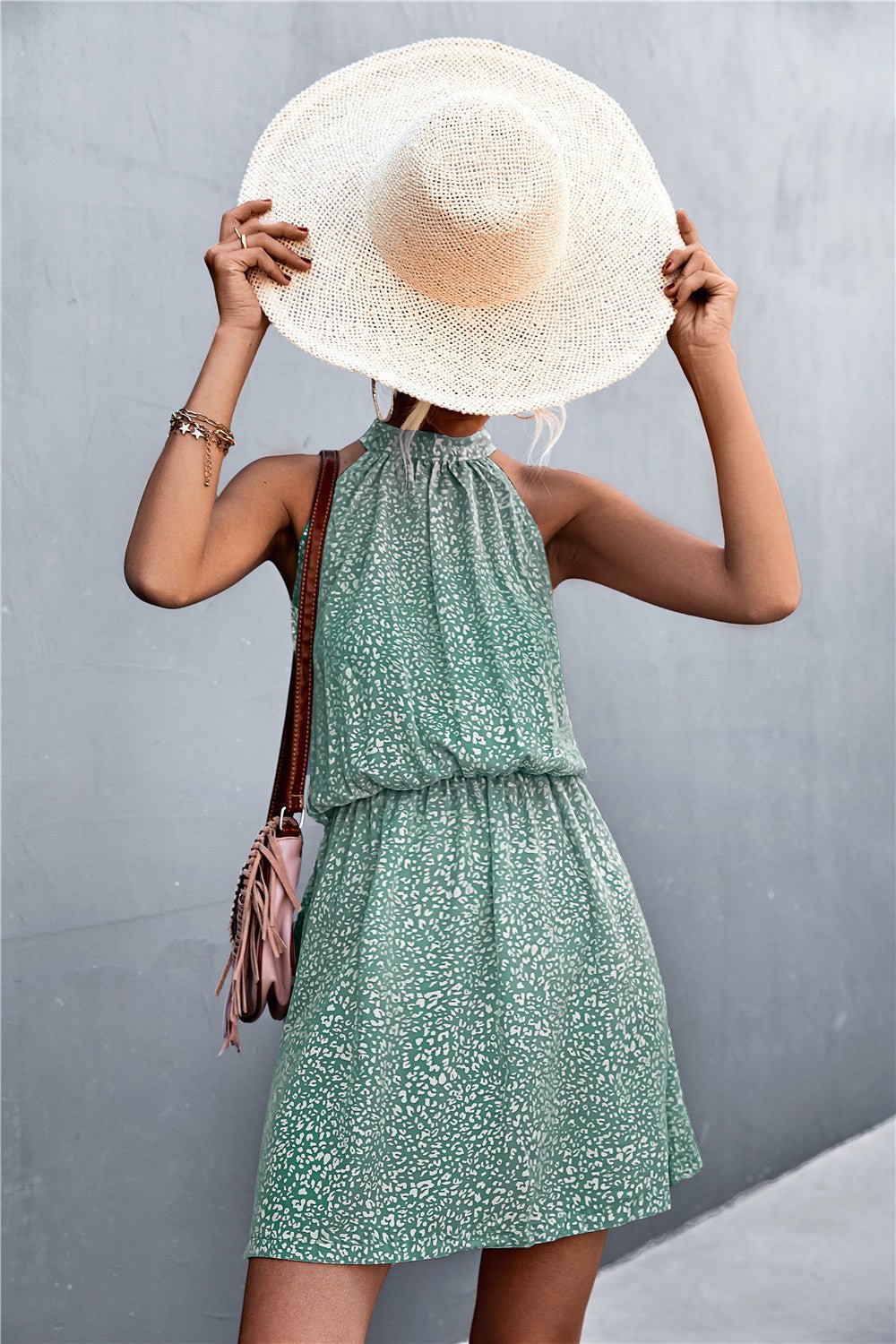 Floral Tied Sleeveless Mini Dress - ViarousViarousViarous