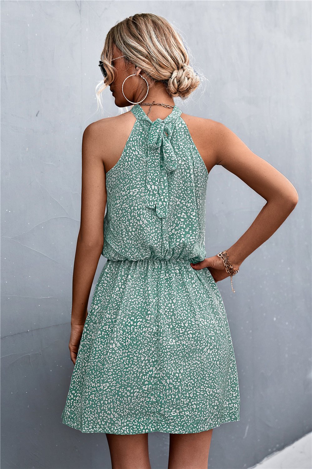 Floral Tied Sleeveless Mini Dress - ViarousViarousViarous