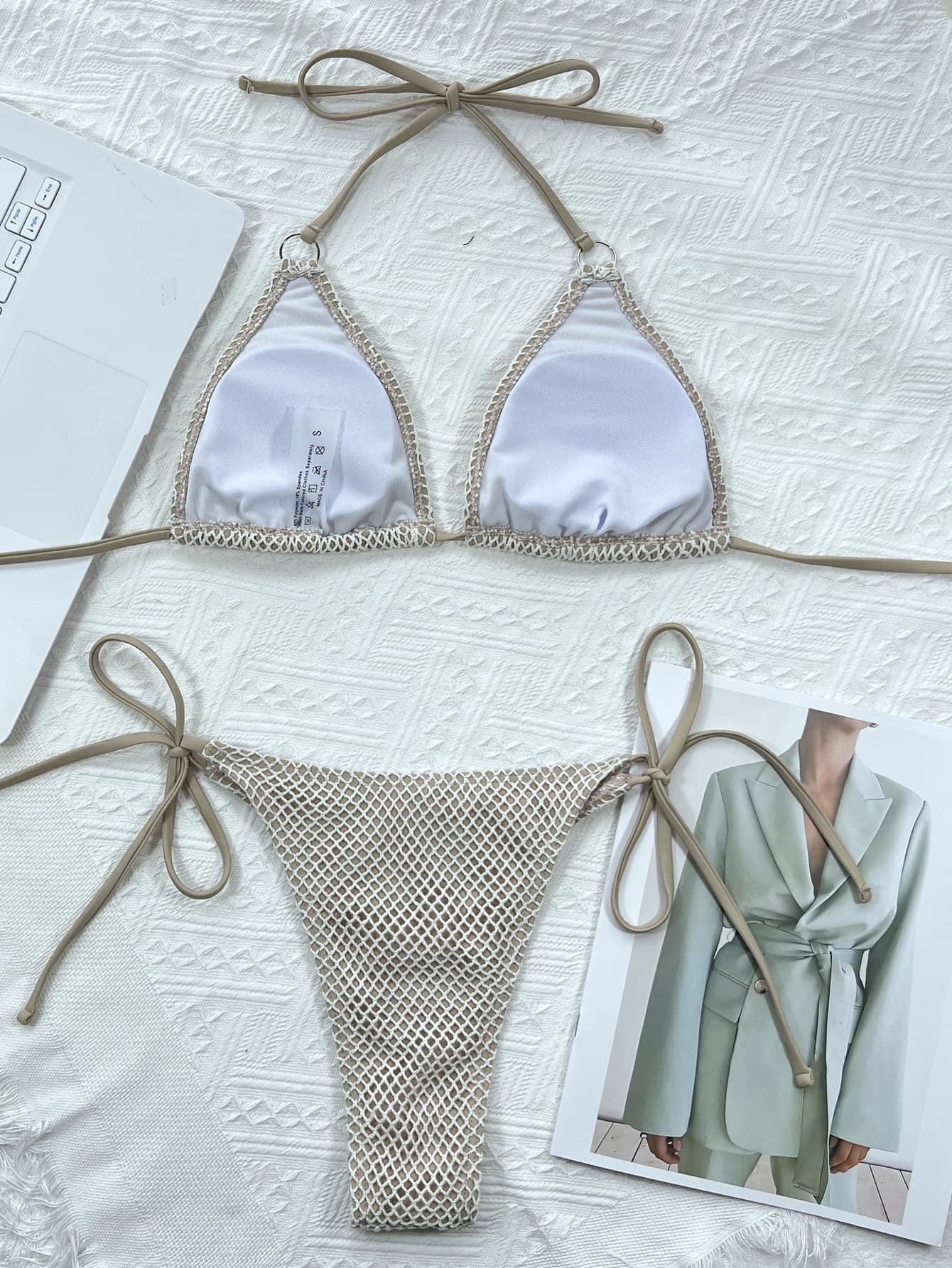Halter Neck Tie Back Bikini Set - ViarousViarousViarous