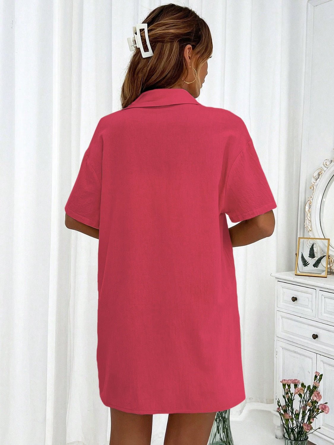 Honey Button Up Half Sleeve Top and Shorts Set - ViarousViarousViarous