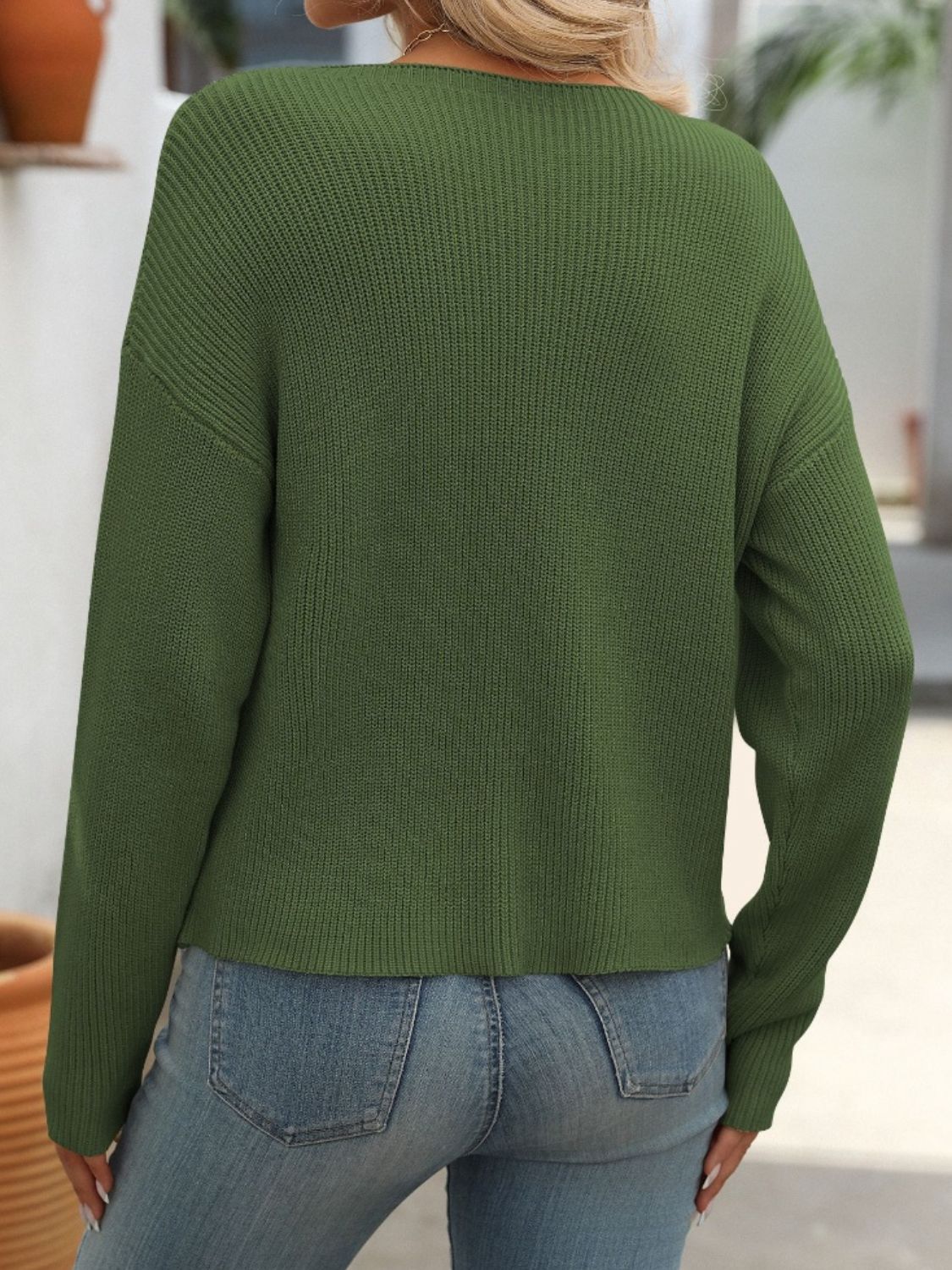 Mandy Round Neck Long Sleeve Sweater - ViarousViarousViarous