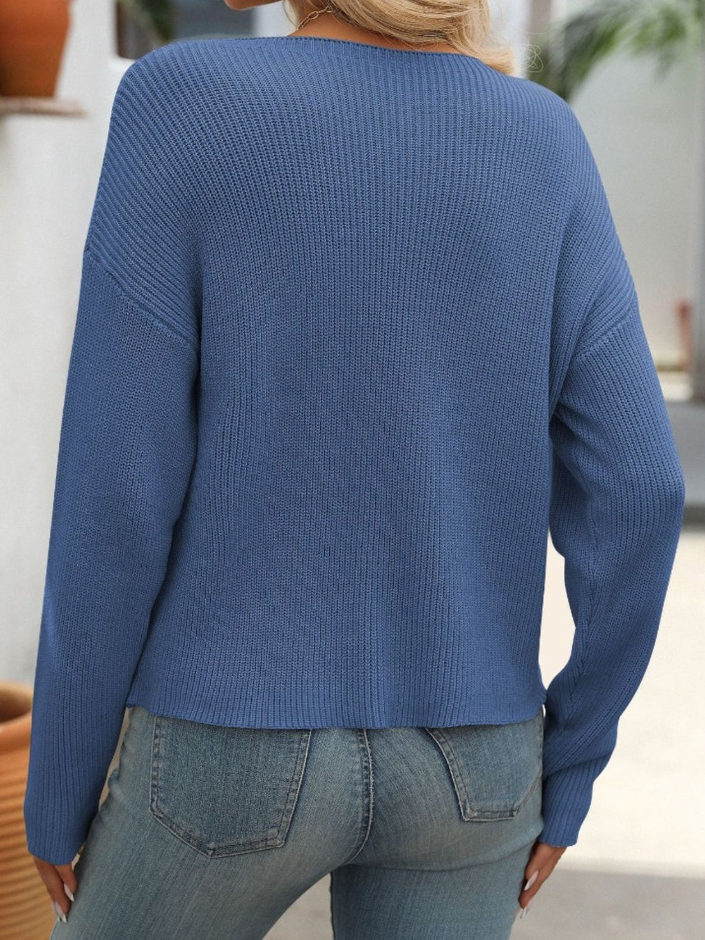 Mandy Round Neck Long Sleeve Sweater - ViarousViarousViarous