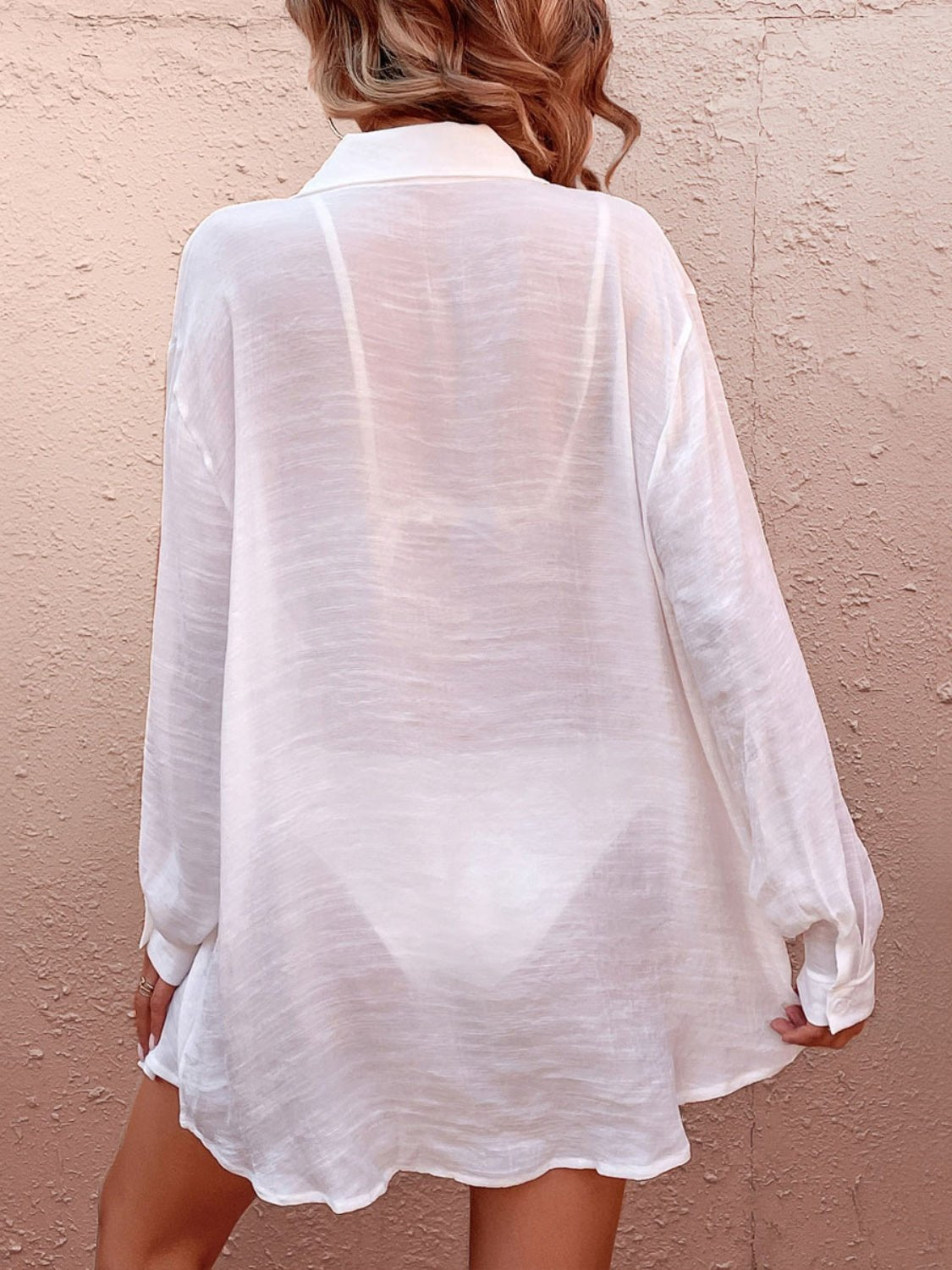 Pocketed Dropped Shoulder Cover Up - ViarousViarousViarous