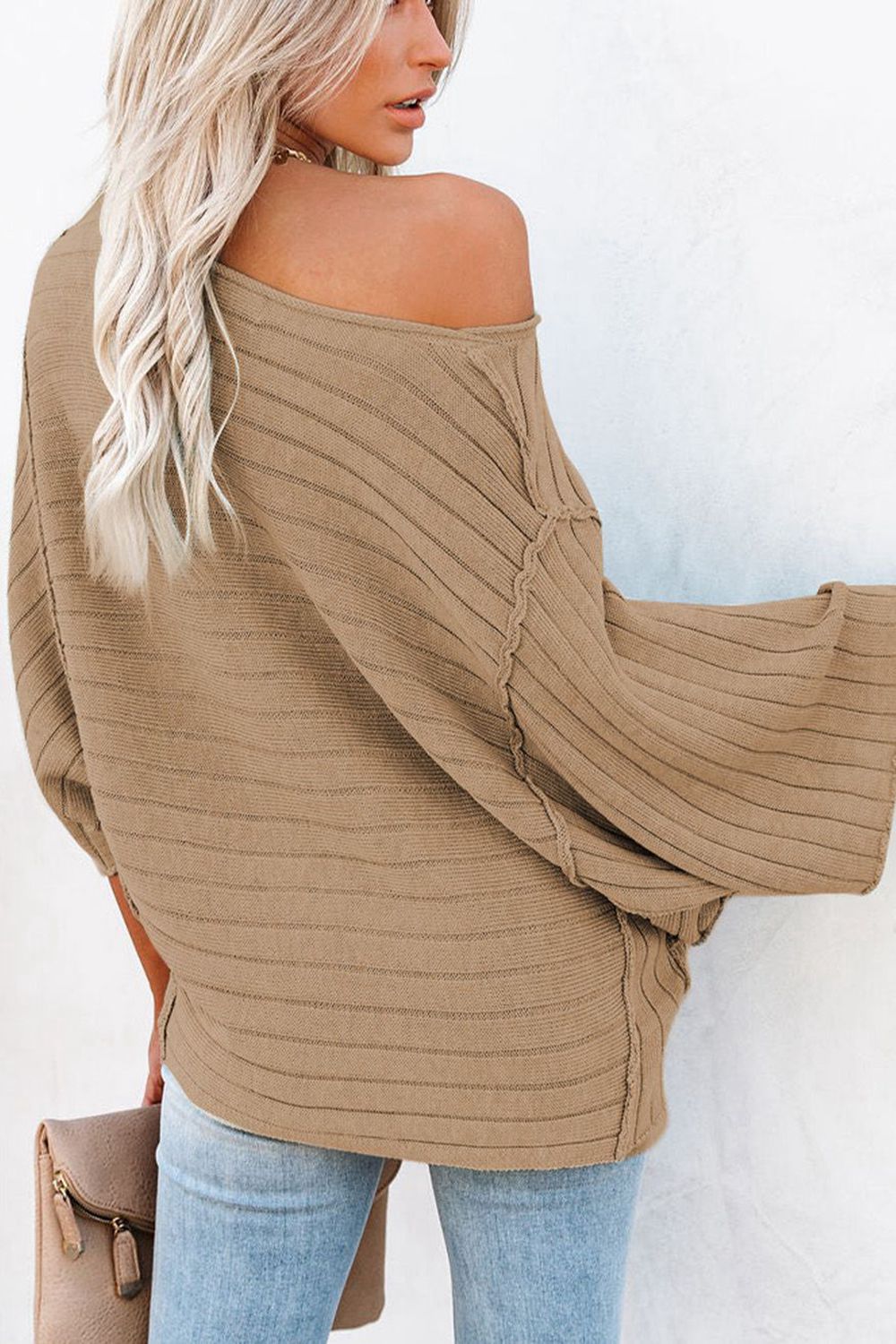 Round Neck Long Sleeve Knit Top - ViarousViarousViarous