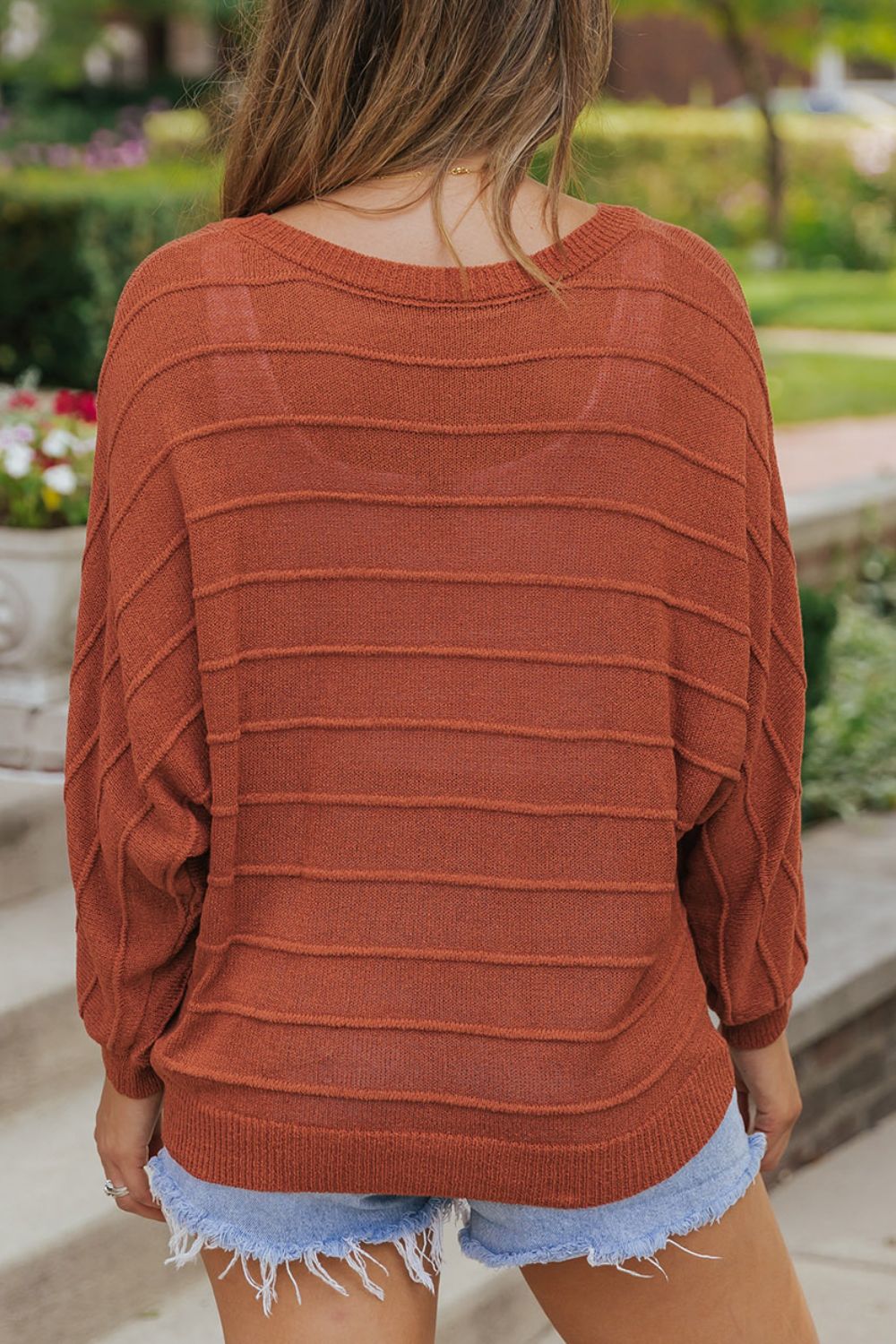 Round Neck Long Sleeve Knit Top - ViarousViarousViarous