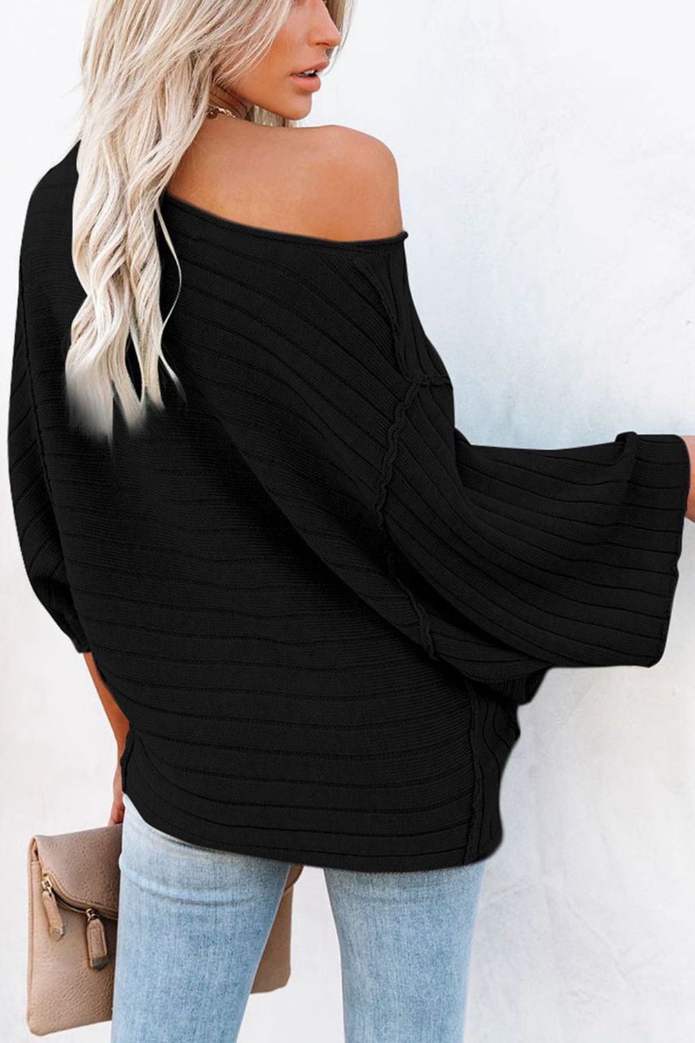 Round Neck Long Sleeve Knit Top - ViarousViarousViarous