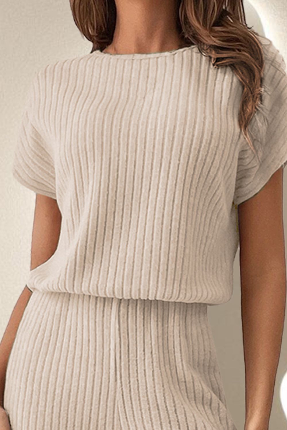 Round Neck Short Sleeve Jumpsuit - ViarousViarousViarous