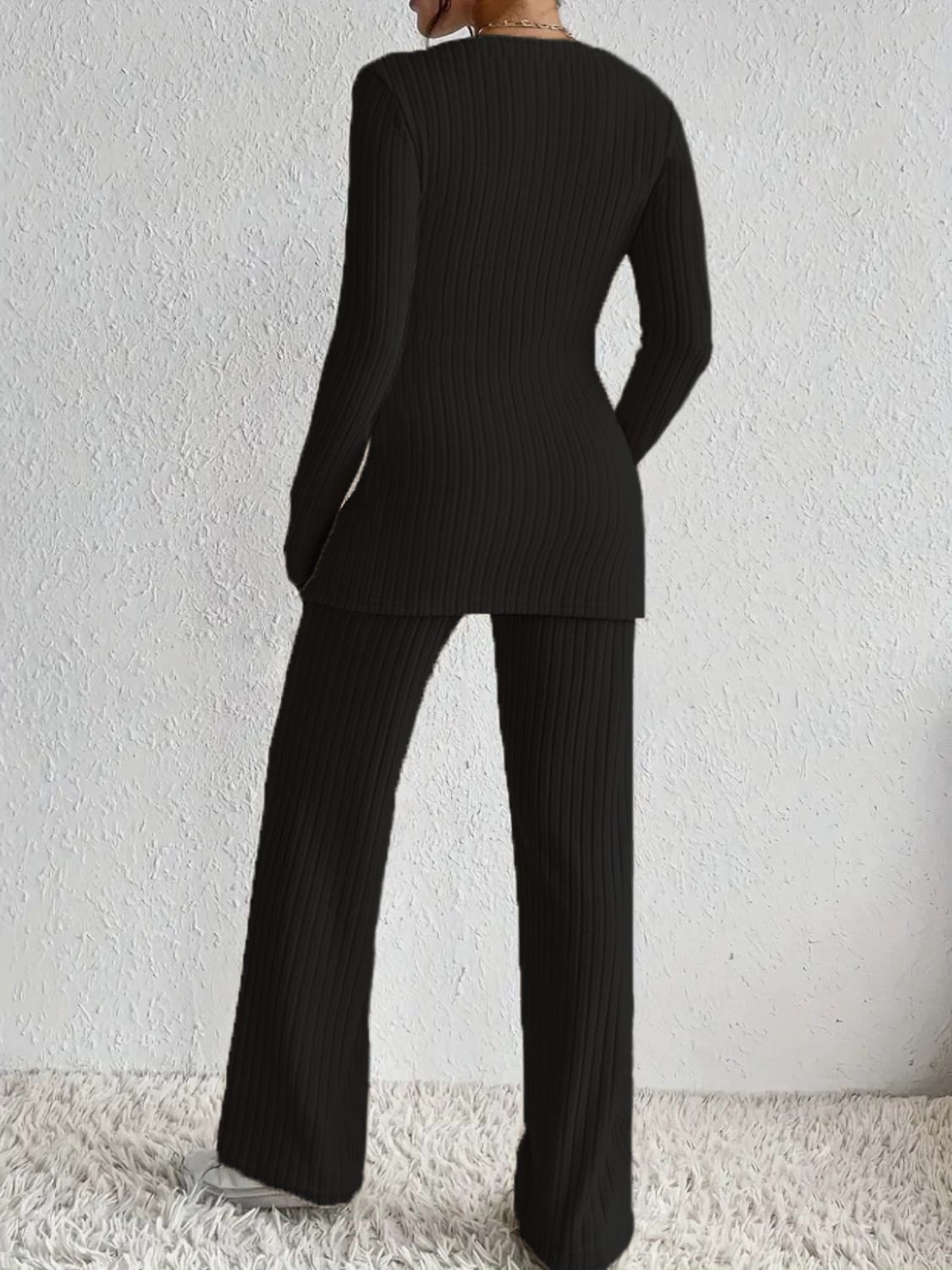 Surplice Long Sleeve Top and Pants Set - ViarousViarousViarous