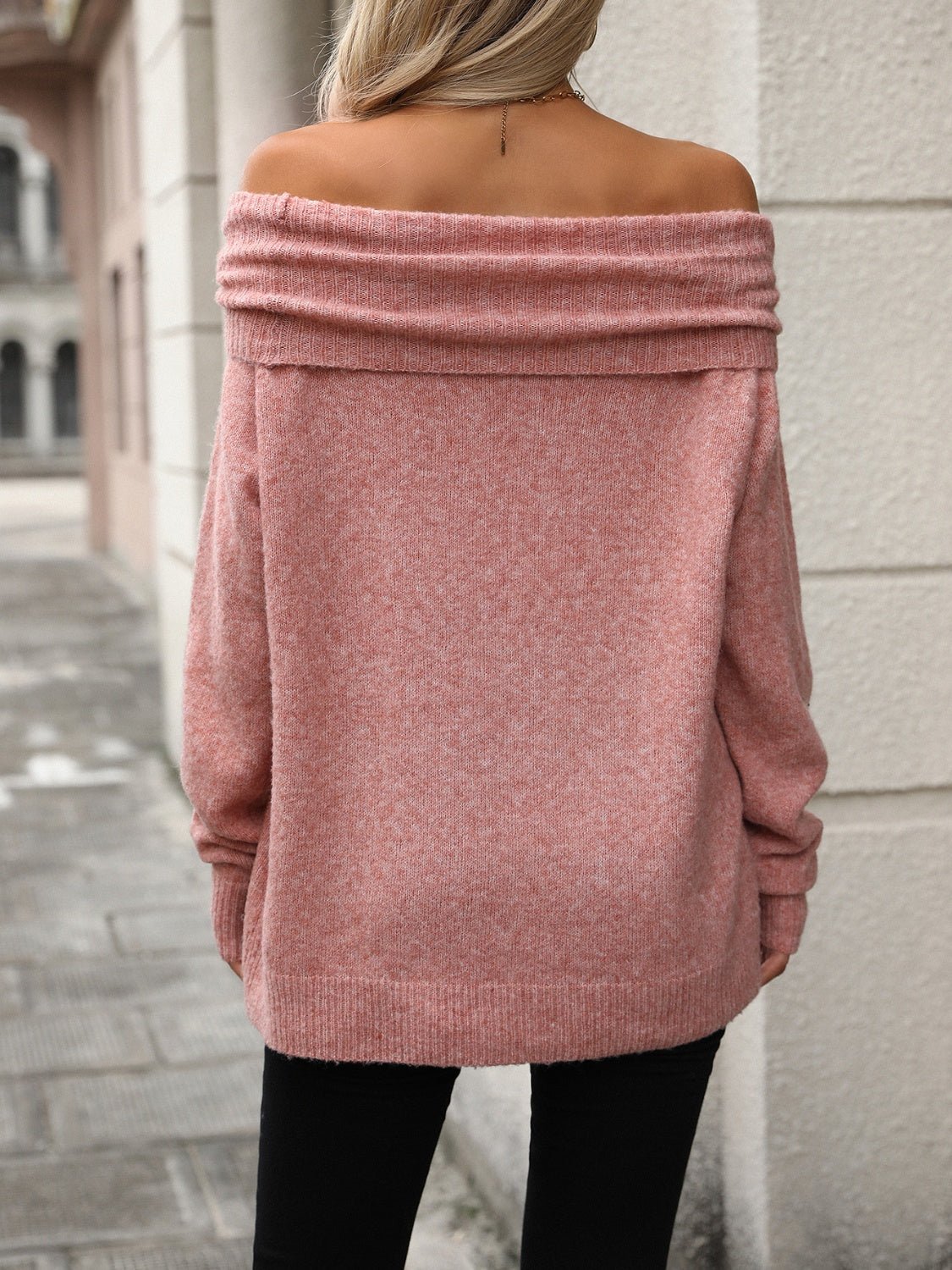 Turtleneck Long Sleeve Sweater - ViarousViarousViarous