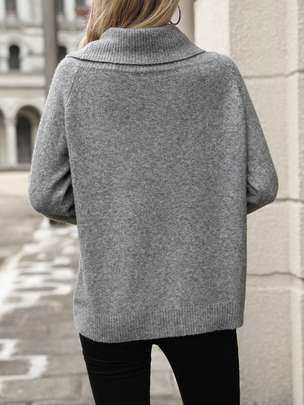 Turtleneck Long Sleeve Sweater - ViarousViarousViarous