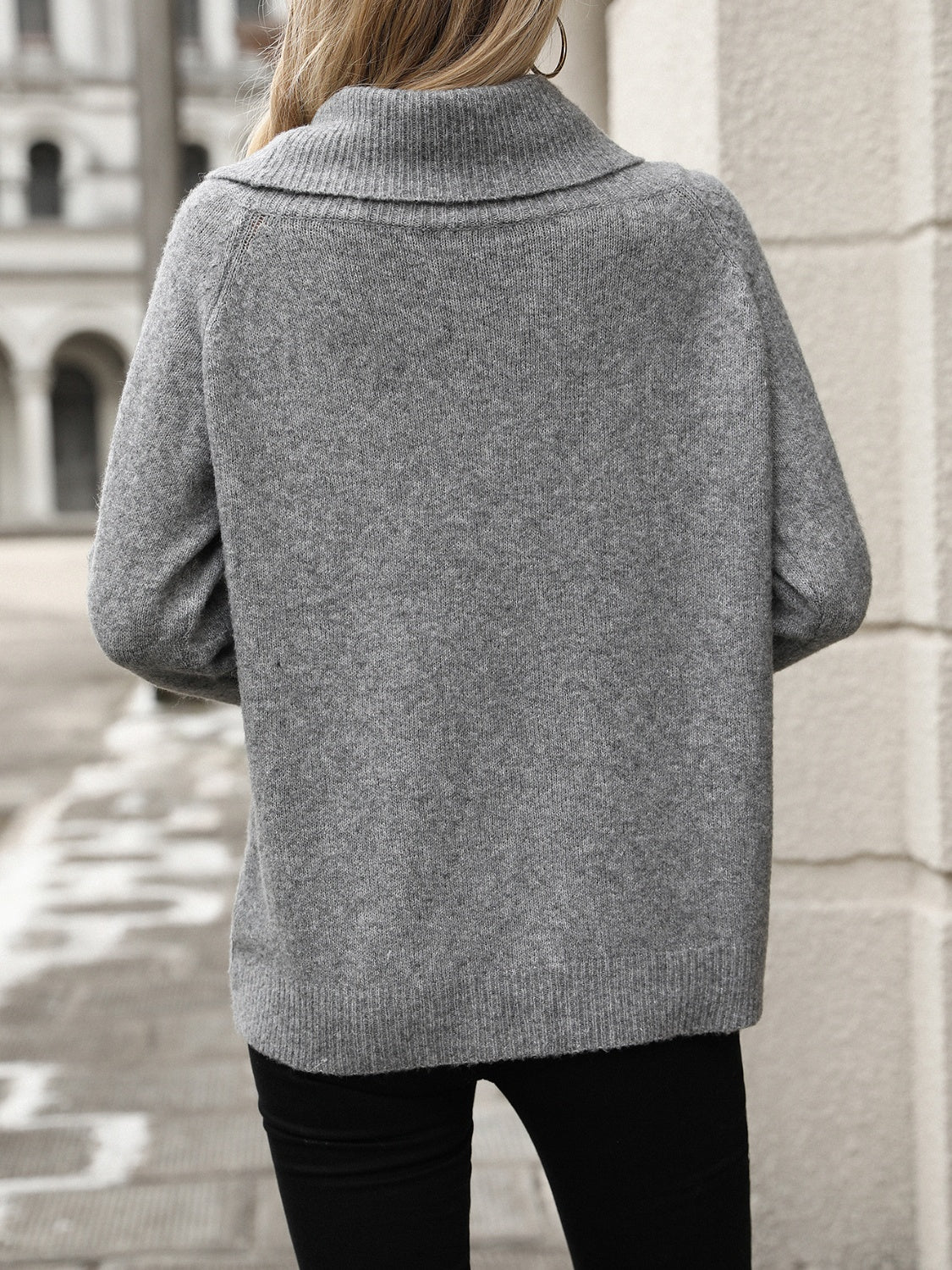 Turtleneck Long Sleeve Sweater - ViarousViarousViarous
