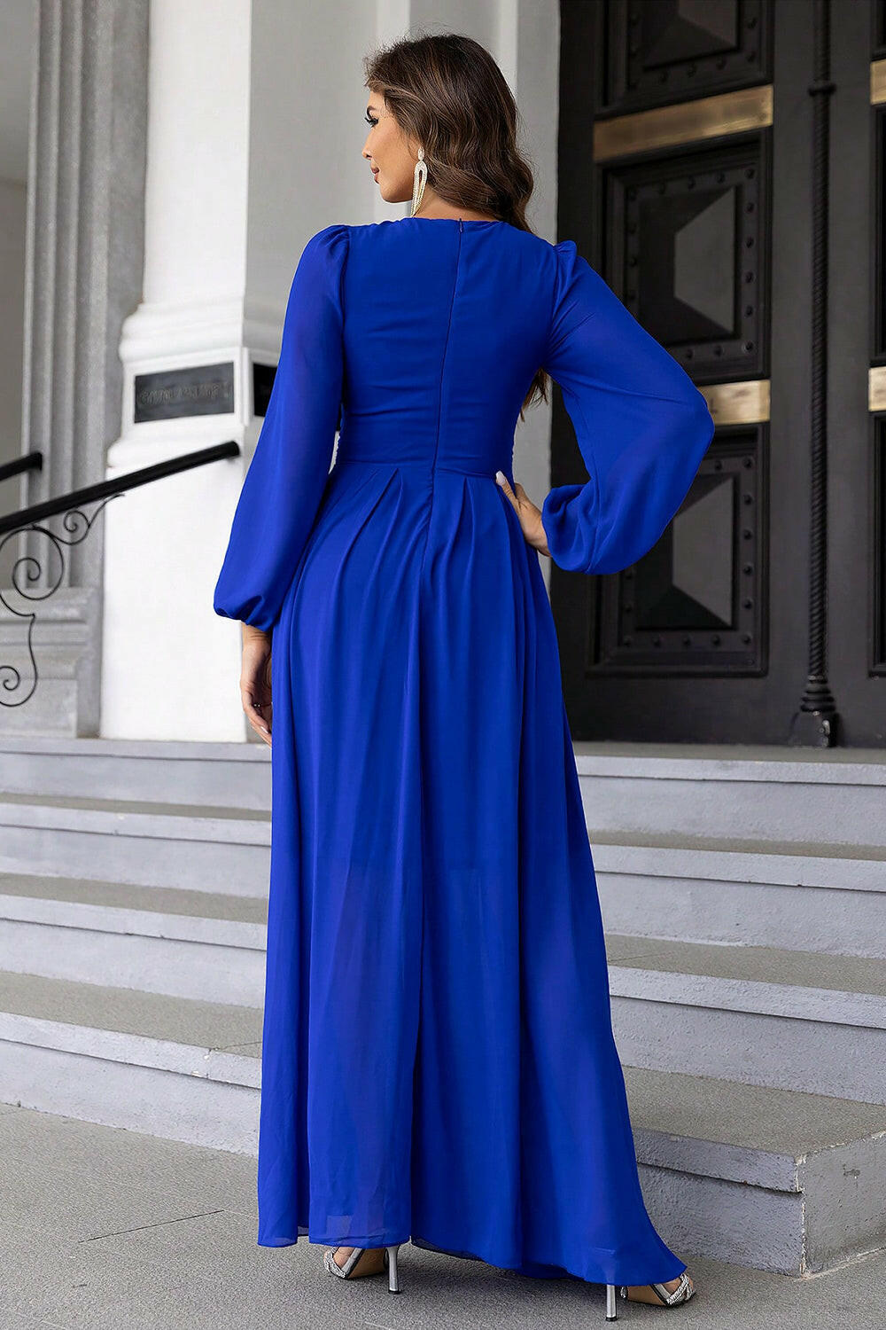 Twist Front Cutout Long Sleeve Dress - ViarousViarousViarous