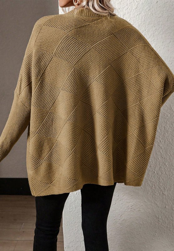 V - Neck Batwing Sleeve Sweater - ViarousViarousViarous