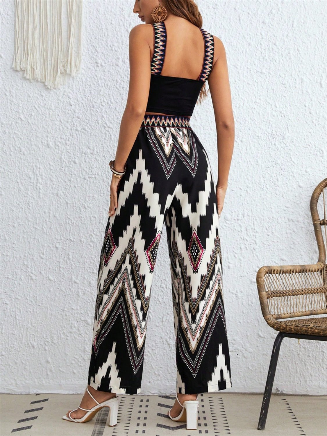 Wide Strap Sleeveless Top and Pants Set - ViarousViarousViarous